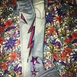 MISS SIXTY LIGHTENING AND STARS FLARE JEAN